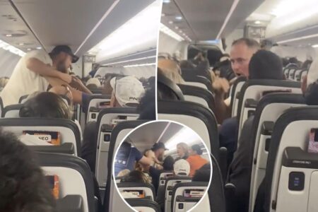 Passengers clash over reclined seat in midair rumble aboard flight