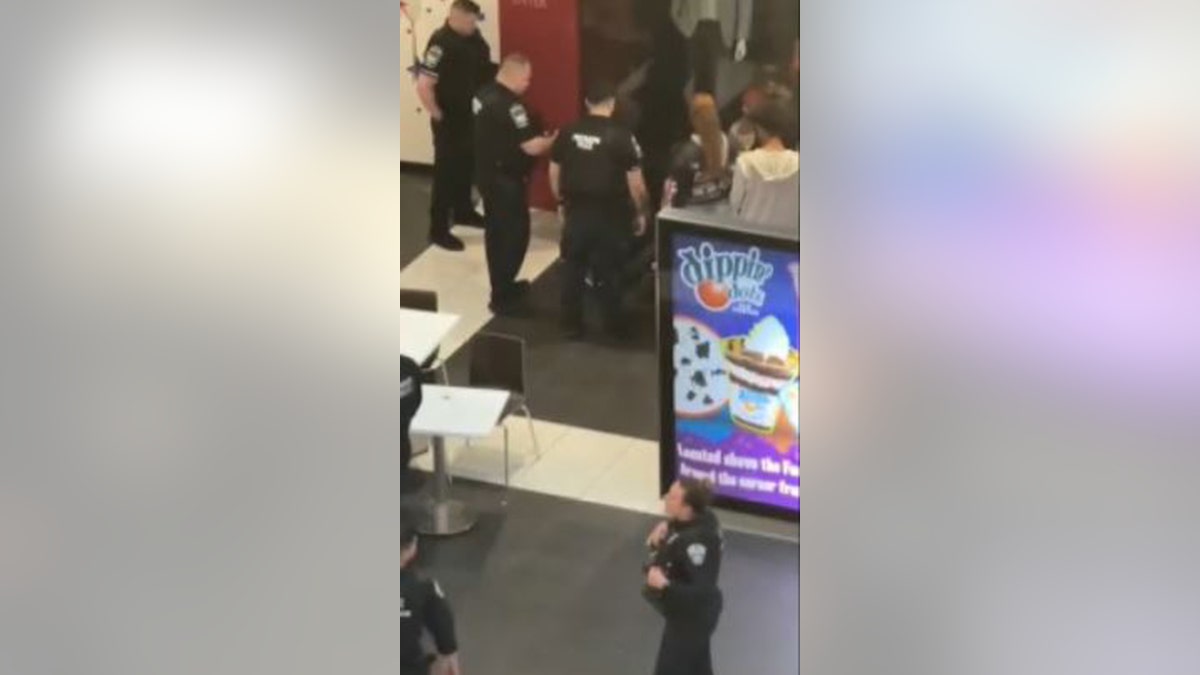 Police responding to fights in mall food court