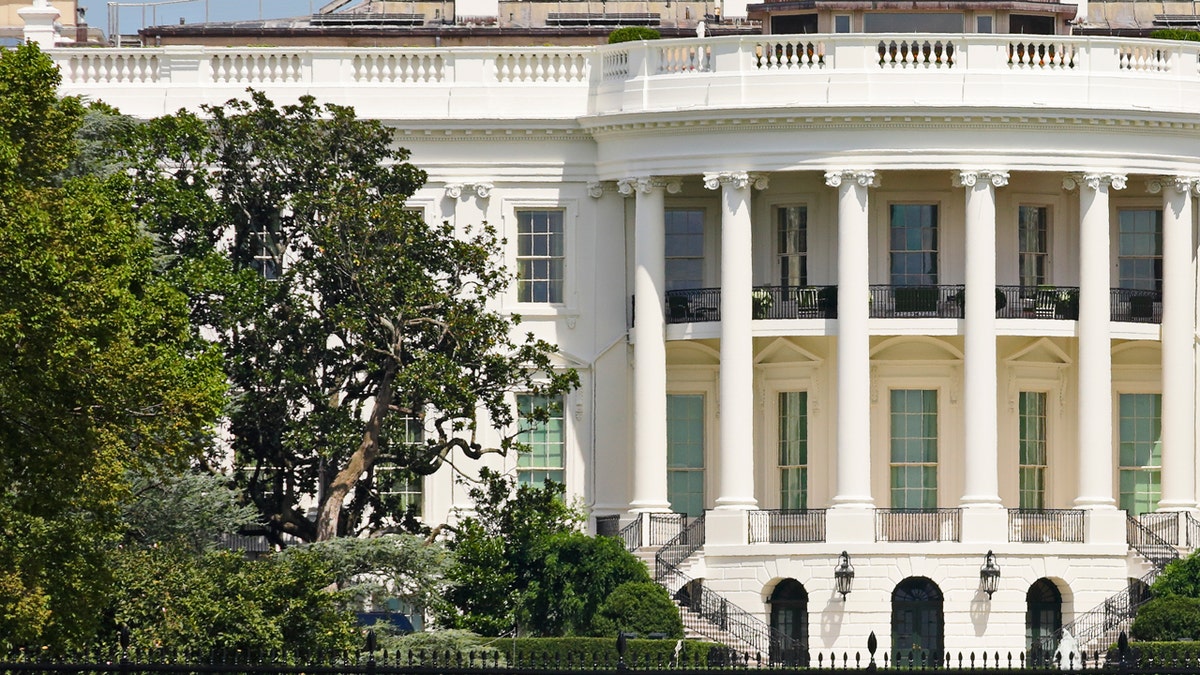 White House South Entrance trees