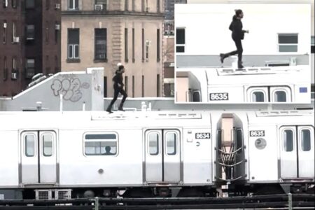Subway surfer dashes across NY train in shocking video as deadly trend continues