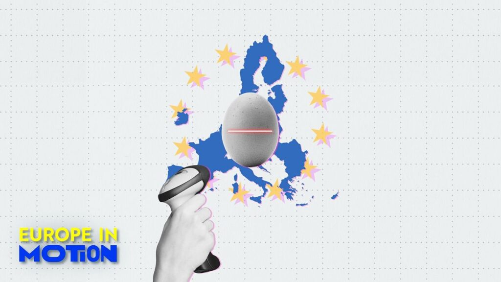How much did the price of eggs change in the EU?