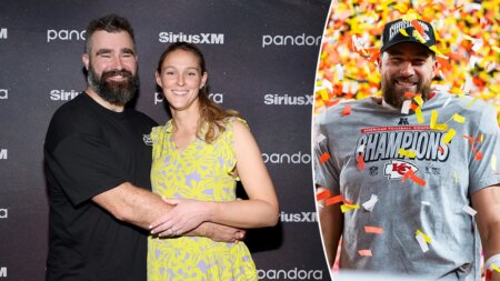 Jason and Kylie Kelce introduce Travis to niece in heartwarming moment