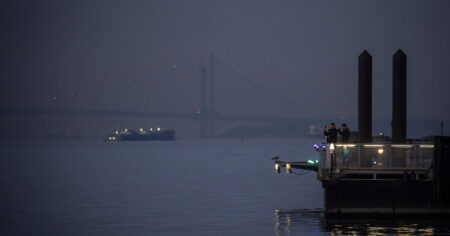 Smoke From New Jersey Wildfire Blankets New York City