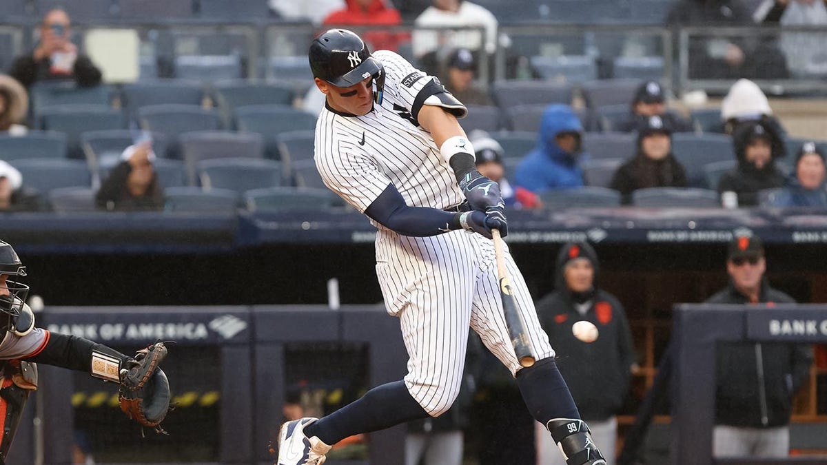Aaron Judge hits ball