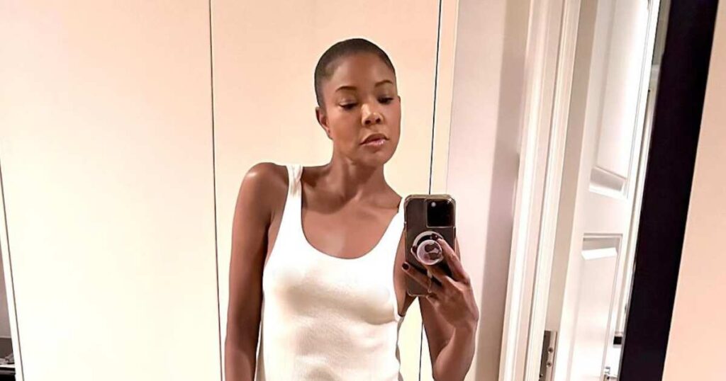 Gabrielle Union Teases Her Figure in a Sheer Tank Top and Itty Bitty Skirt