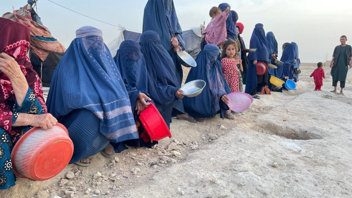 Women wear burqas in Kabul, Afghanistan