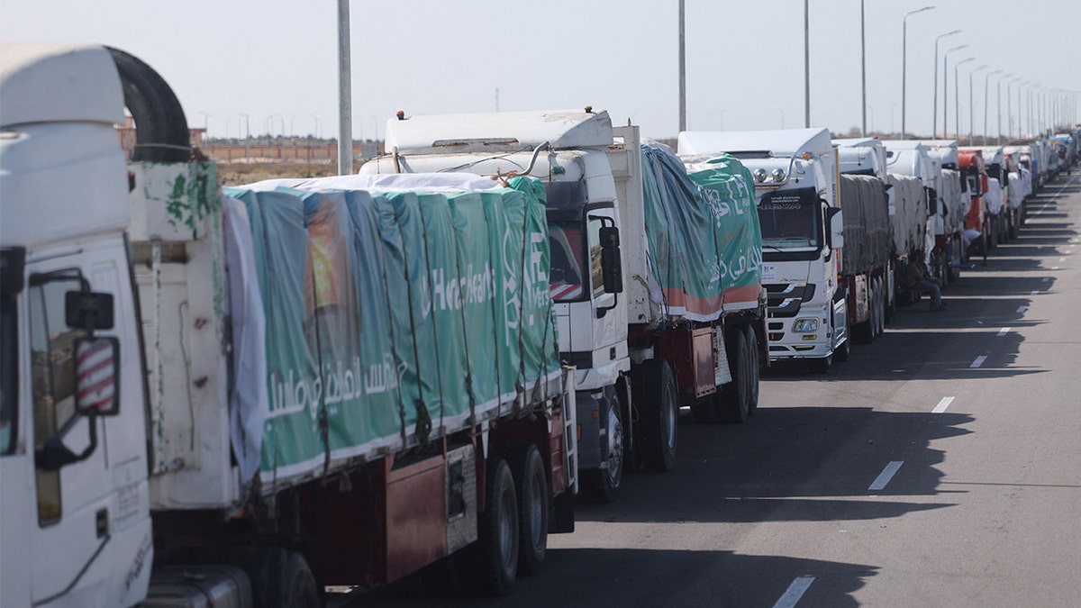 Humanitarian aid trucks head to Gaza