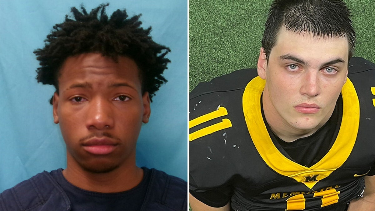 Karmelo anthony mughsot and austin metcalf track split image
