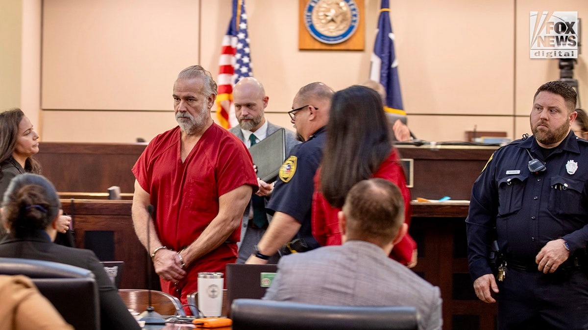 Brad Simpson appears in court for a pre-trial hearing in Bexar County, Texas