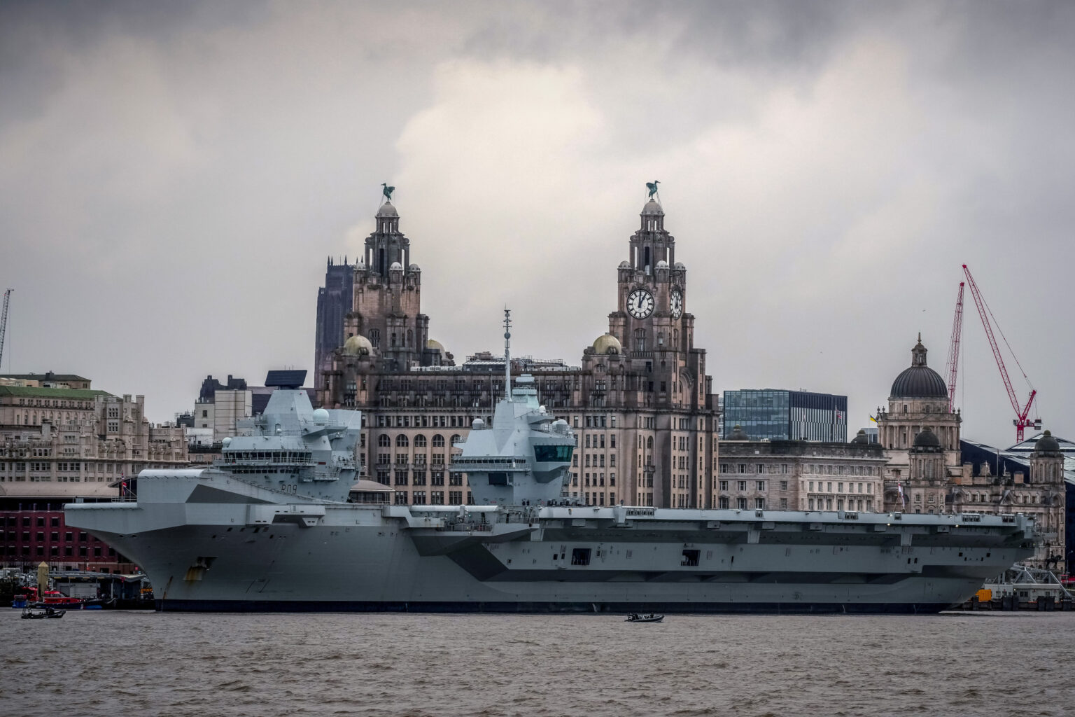 Aircraft Carrier HMS Prince of Wales Heading for West Pacific