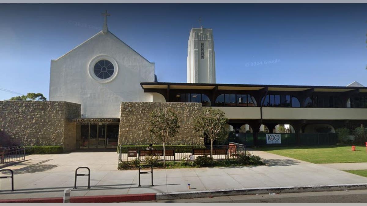 The church as it looked before the fires