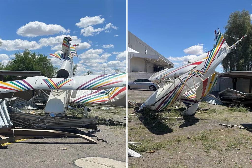 Airplane crashes into Arizona carport, pilot walks off with minor injuries