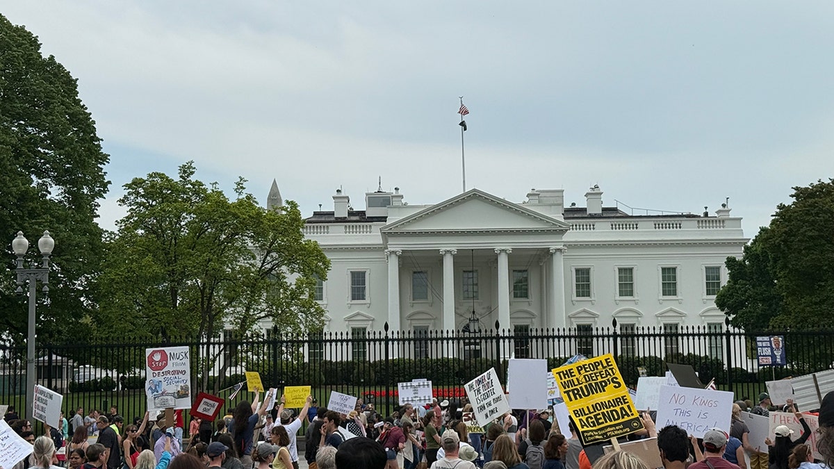 Demonstration in front of the White House