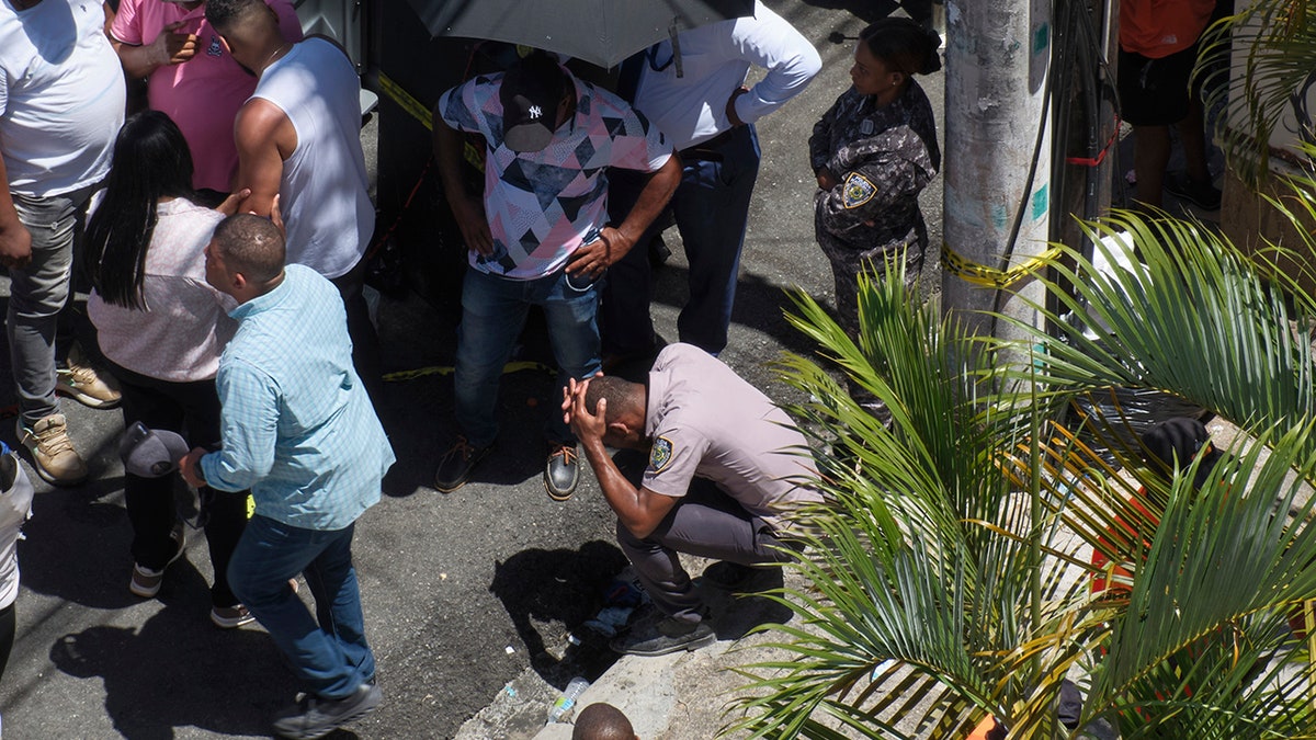 Police officer searches for survivors