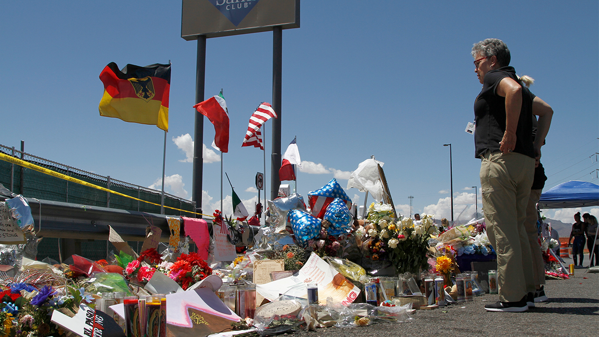 Memorial near the Walmart in El Paso, Texas.