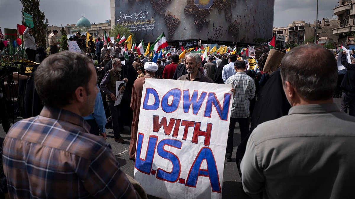 Iranian anti-America protester