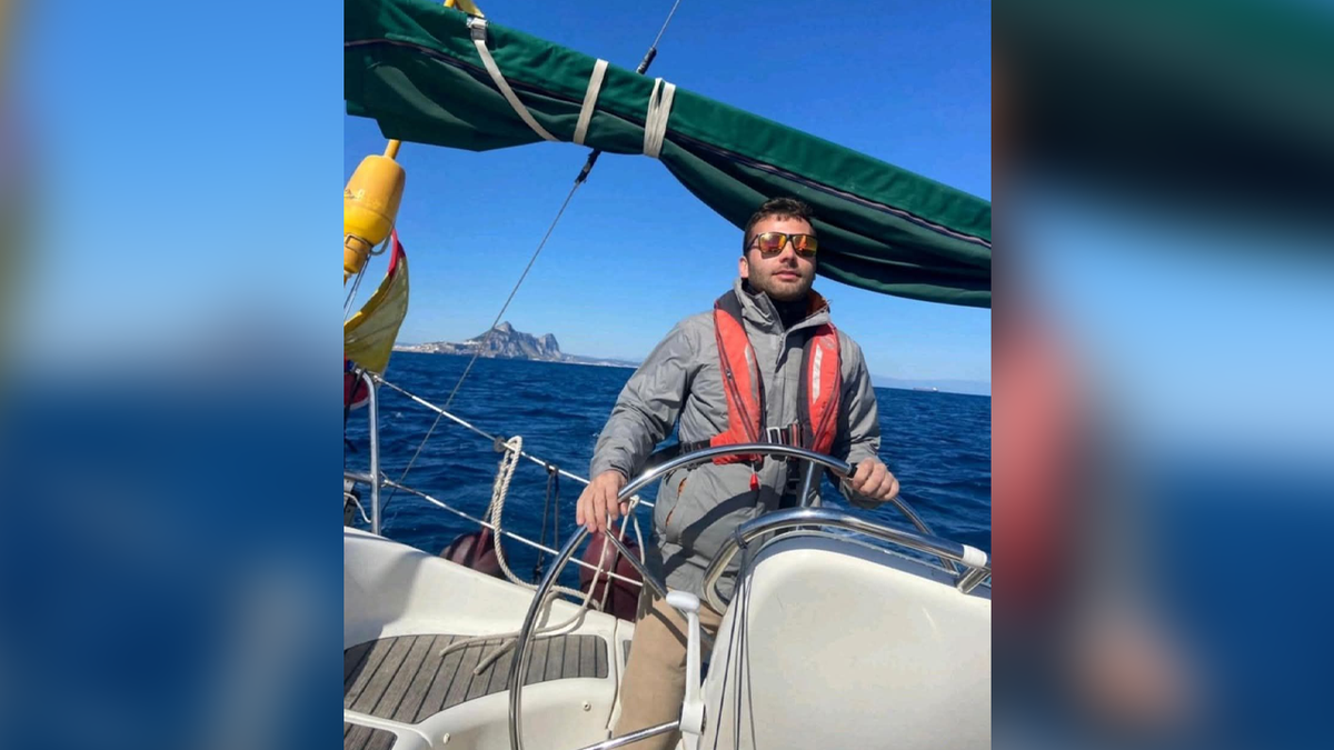 Grant Barr is pictured sailing