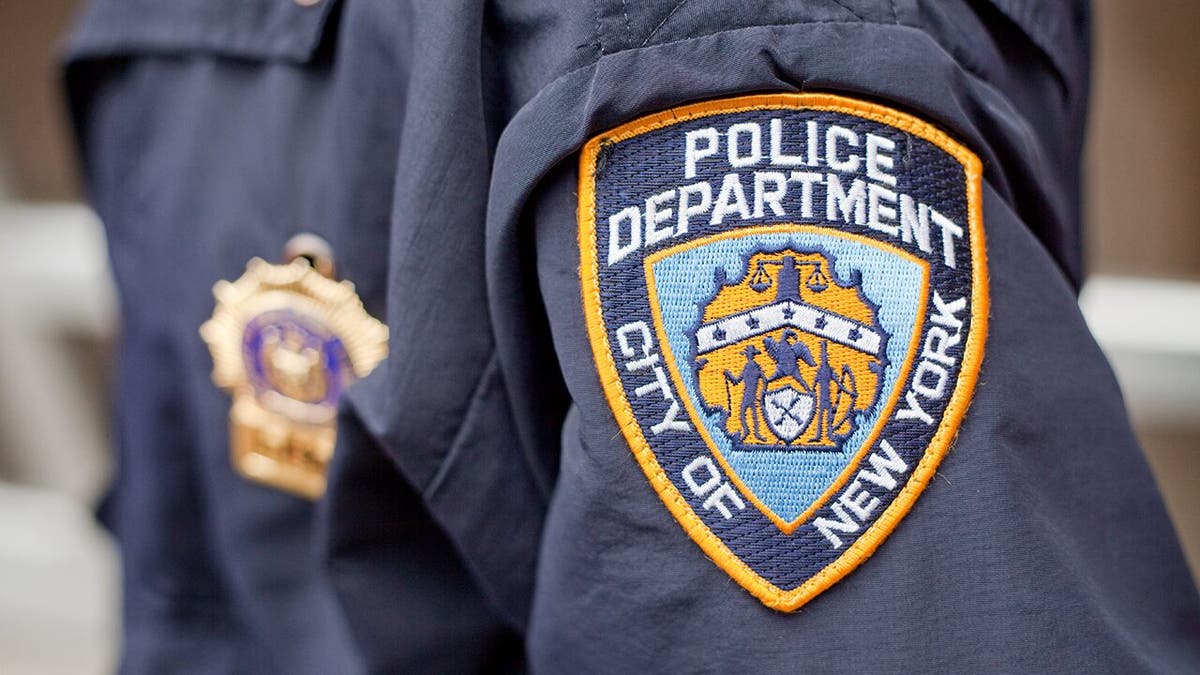 NYPD logo on a jacket