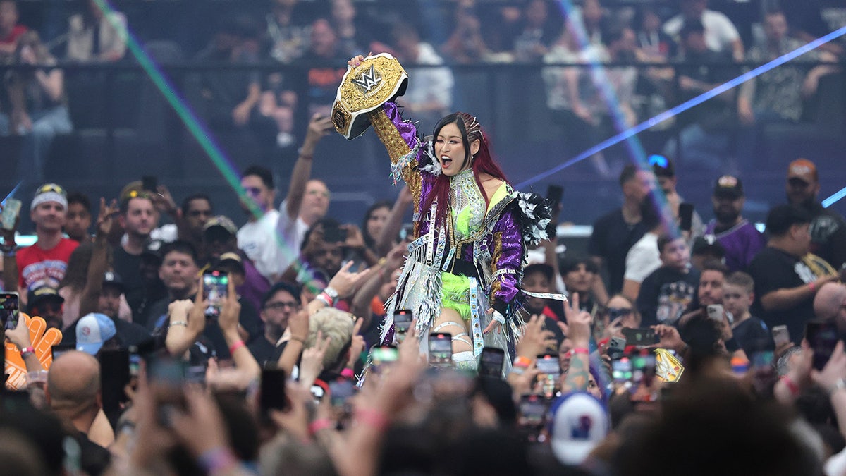 Iyo Sky enters the ring