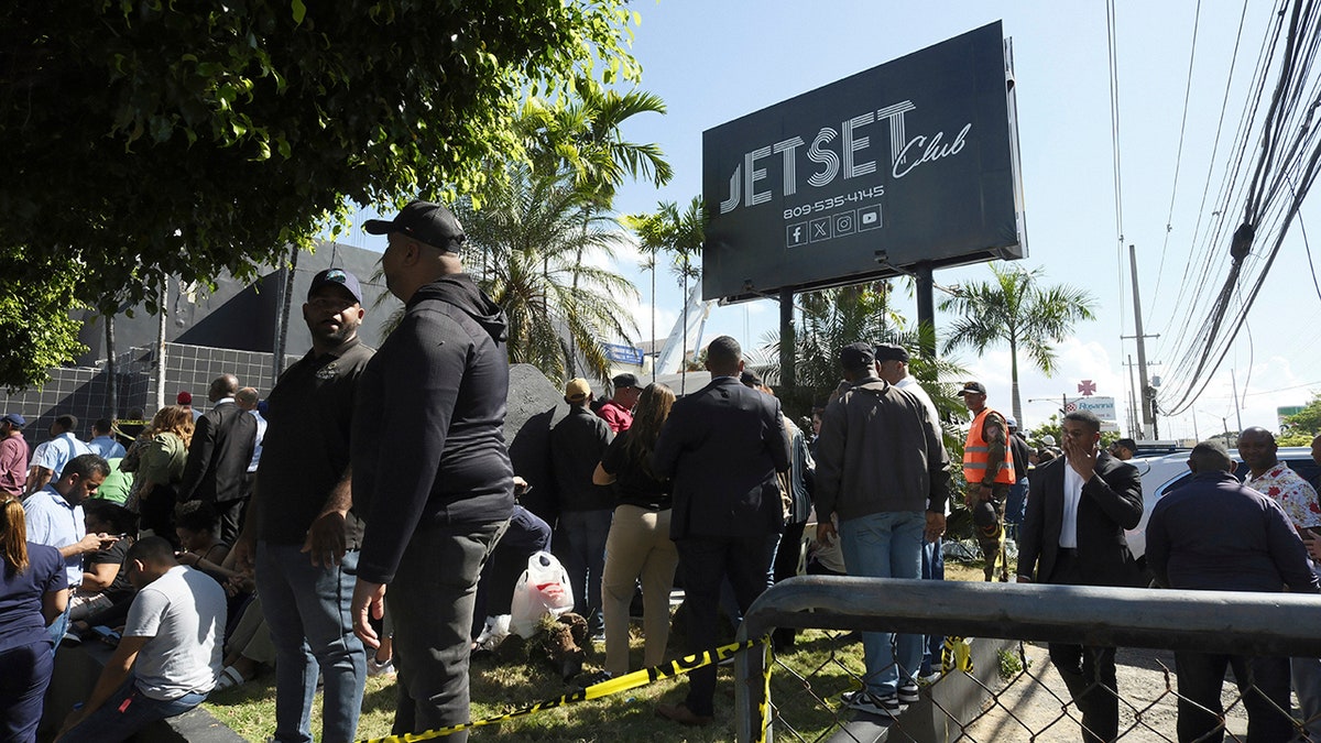 People outside the Jet Set club