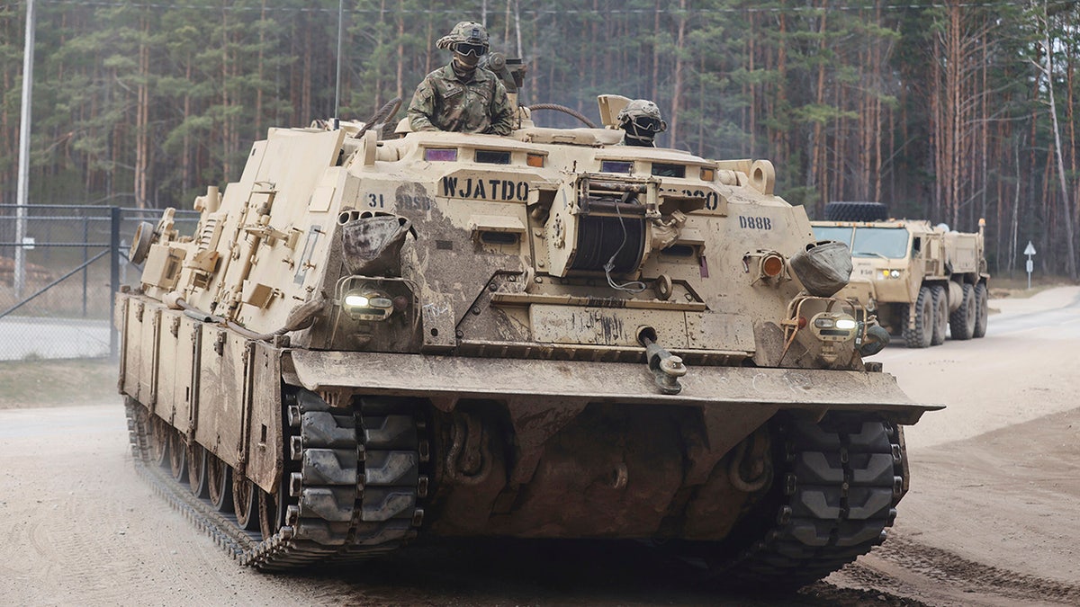 U.S. army vehicles in Lithuania