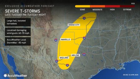 Map Shows Where Baseball Hail, ‘Significant’ Property Damage Could Hit