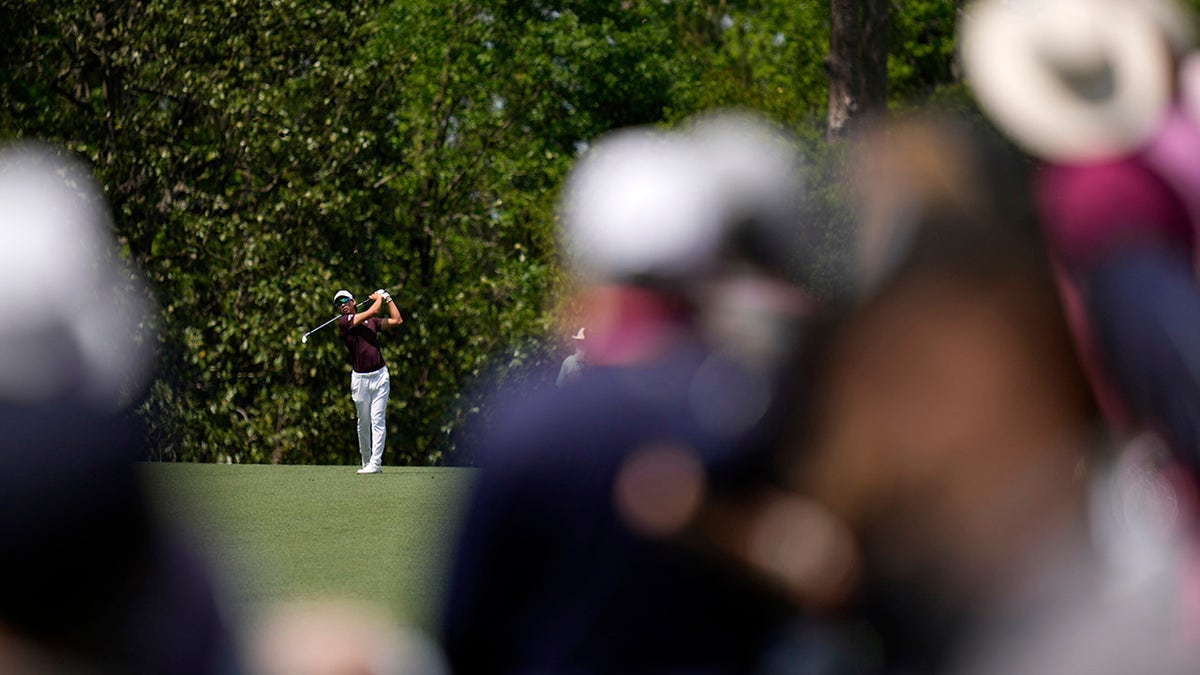 Min Woo Lee on the fifth hole