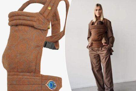‘Sophisticated’ $800 baby carrier is the new must-have item for America’s elite: ‘A lot of the downtown moms have one’