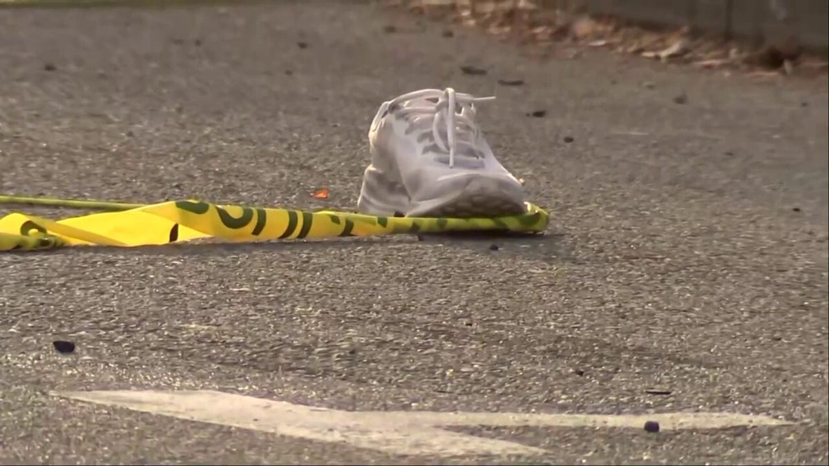 Scene where a U-Haul van struck several people 