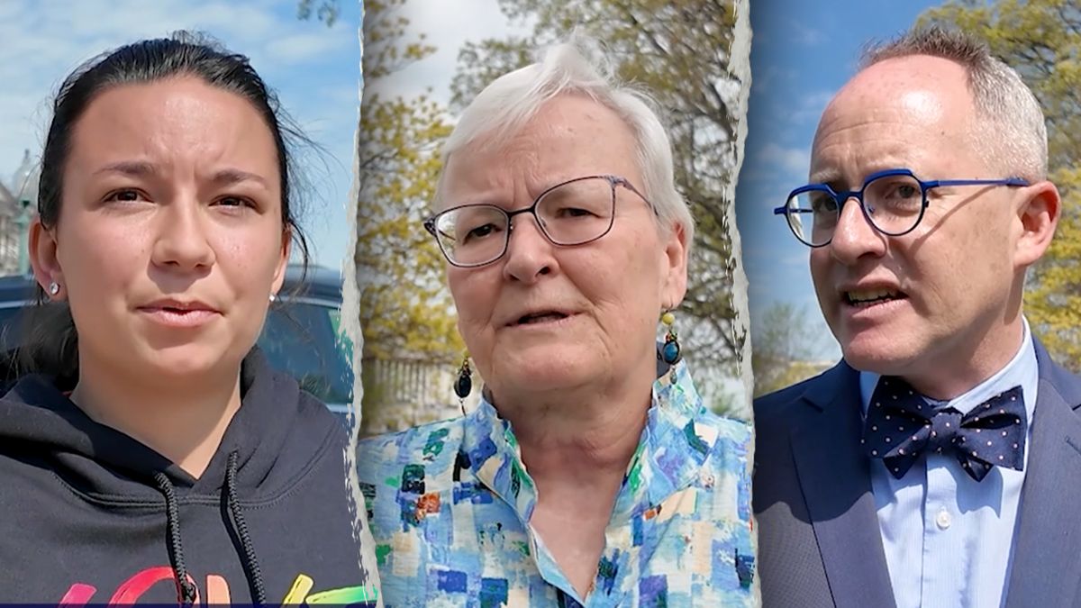 LGBT christian activists in 3-way photo split