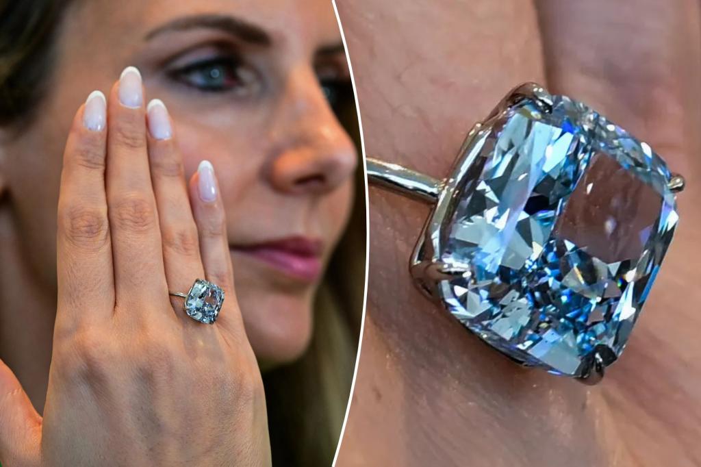 Rare 10-karat blue diamond from South Africa among $100M worth of gems up for auction
