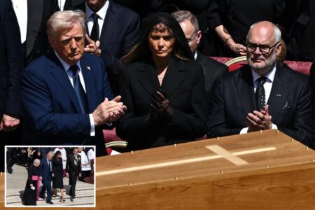 Trump and Melania gather with other world leaders at Pope Francis’ funeral
