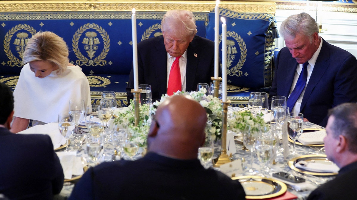 President Donald Trump hosts a pre-Easter dinner at the White House