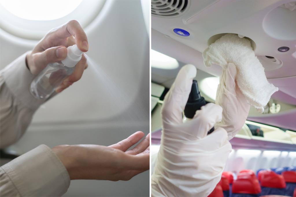 Flight passenger slammed for spraying ‘so much’ disinfectant on plane that other flyers broke out into coughing fits