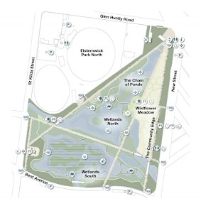 The plan for the Yalukit Willam Nature Reserve.