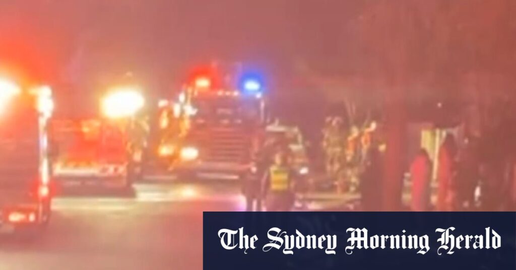 Person jumps from balcony to escape a two-storey house fire