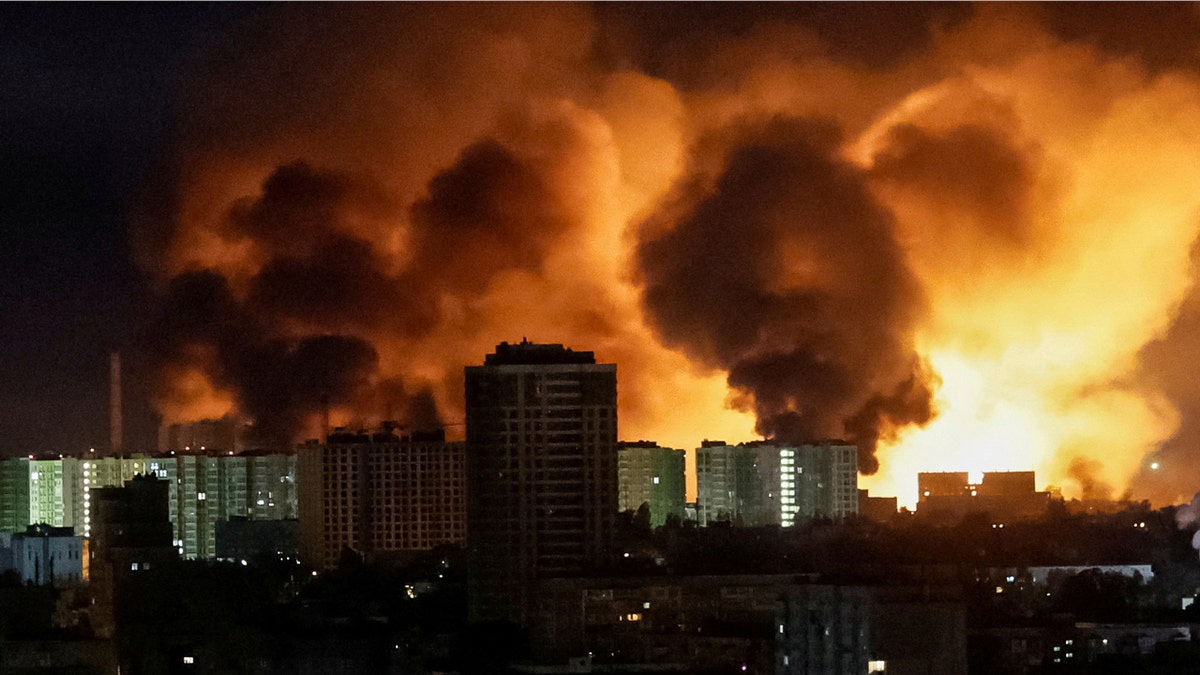 City after drone/missile attack