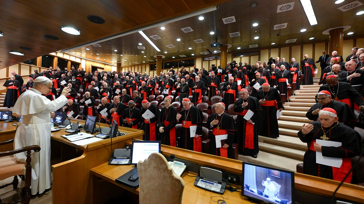 Pope Leo XIV addresses the College of Cardinals