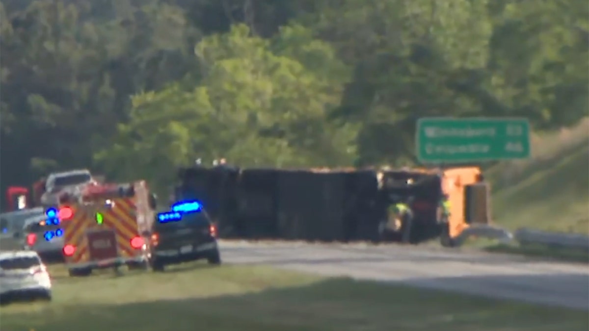 School bus overturns in South Carolina