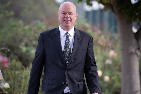 Simon Patterson outside court on Monday.