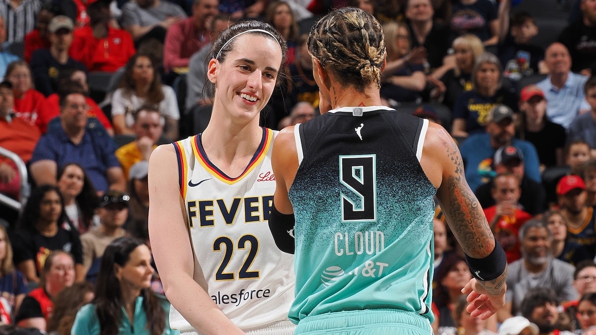 Natasha Cloud and Caitlin Clark