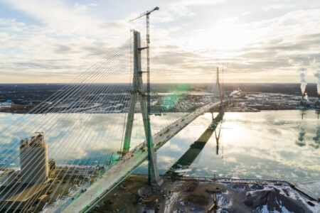 America’s Longest Cable-Stayed Bridge To Link US With Canada