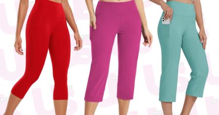 13 Oddly Flattering Cropped Leggings With Tummy-Control Features — Starting at $7