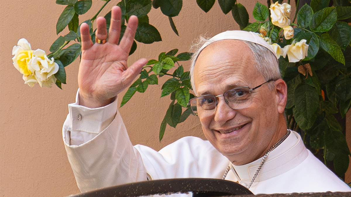 Pope Leo XIV waving