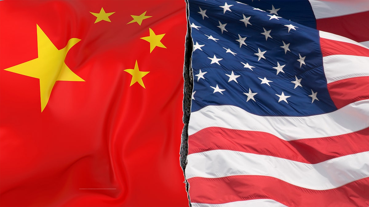 The American and Chinese flags
