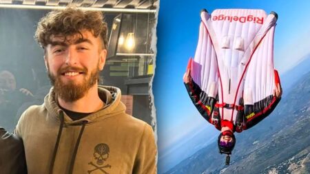 Champion skydiver plummets to death during wingsuit jump