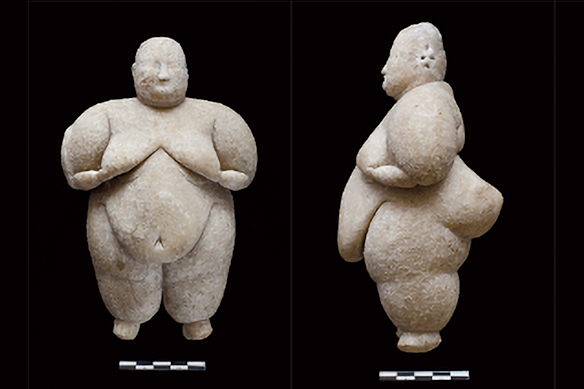 A female figurine recovered from Catalhoyuk.