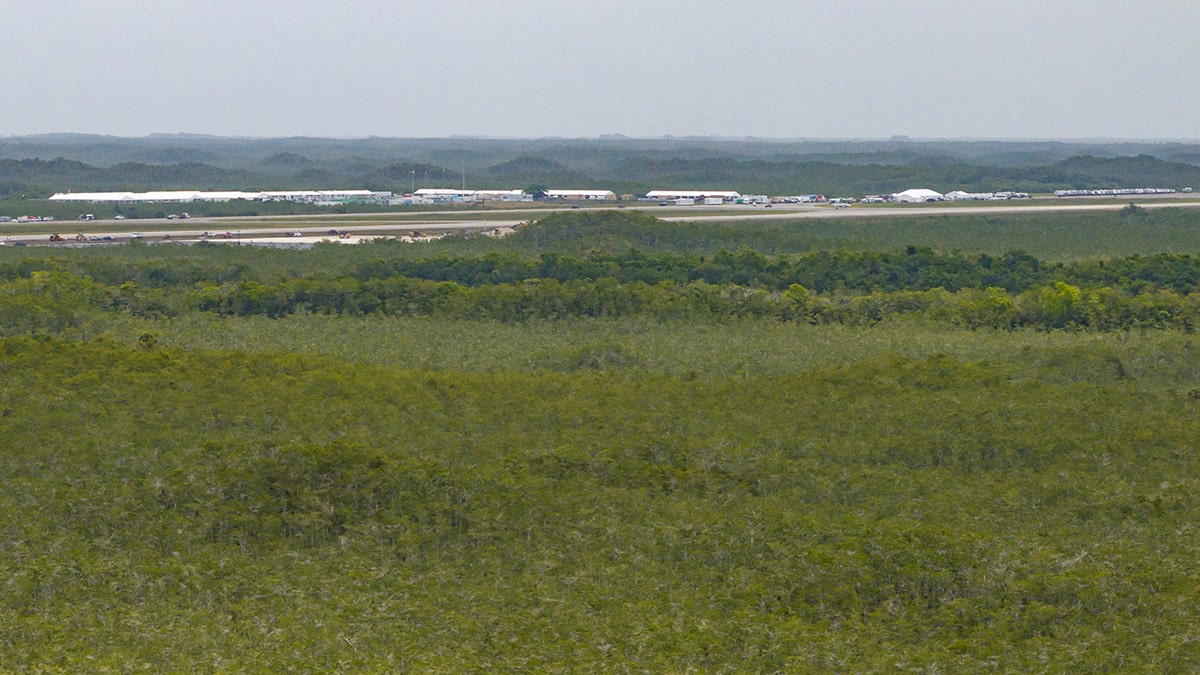 People protest against the development of "Alligator Alcatraz" in Everglades