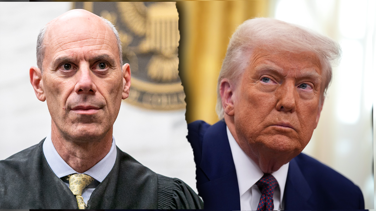 Judge Boasberg, left; Trump, right