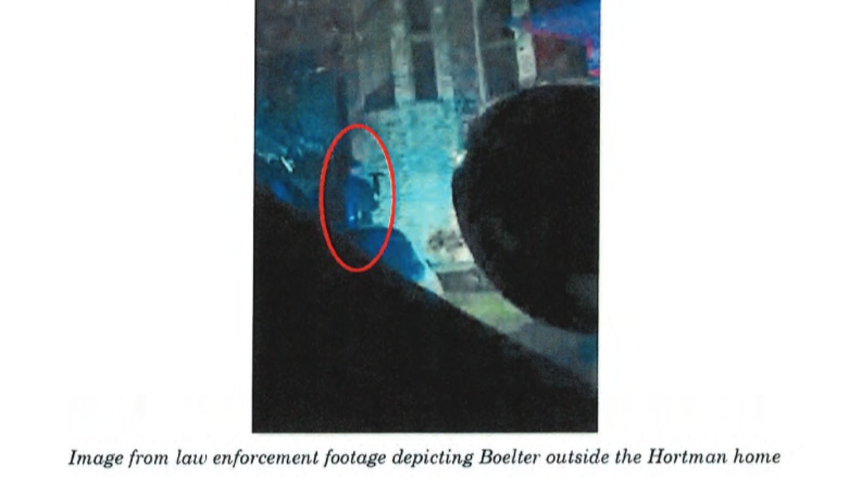 Photo showing Vance Boelter allegedly breaking into victims' home on Saturday